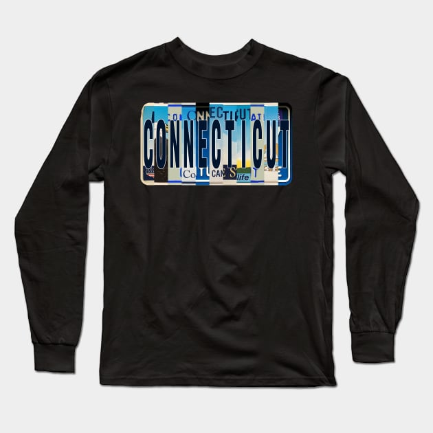 Connecticut License Plates Long Sleeve T-Shirt by stermitkermit